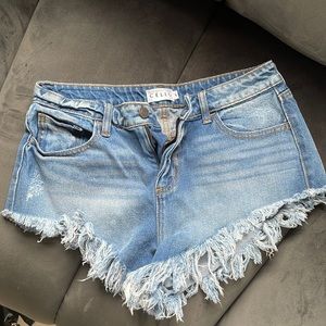 Cello Frayed Jeans Shorts, Size- Medium